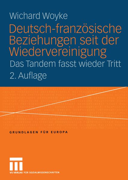 Produktbild: Deutsch-franz&ouml;sische Beziehungen seit der Wiedervereinigung