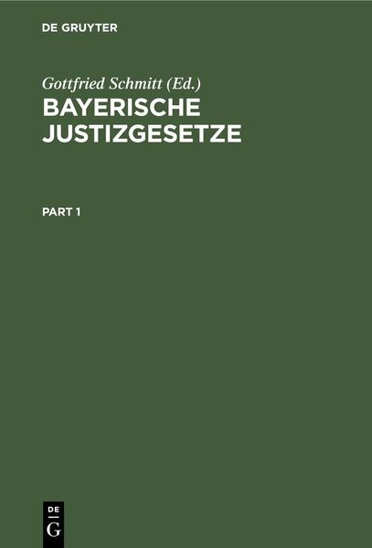 Produktbild: Bayerische Justizgesetze