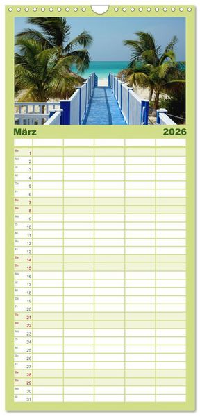 Produktbild: Familienplaner 2026 - Kuba - Ein ganzes Jahr Karibikflair mit 5 Spalten (Wandkalender, 21 x 45 cm) CALVENDO