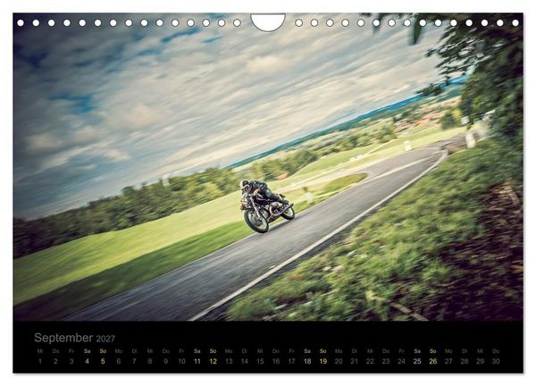 Produktbild: Klassische Motorr&auml;der auf der Piste (Wandkalender 2027 DIN A4 quer), CALVENDO Monatskalender