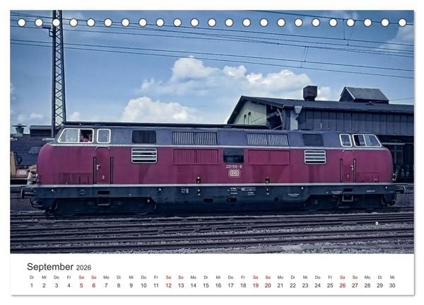 Produktbild: Deutsche Diesellokomotiven (Tischkalender 2026 DIN A5 quer), CALVENDO Monatskalender
