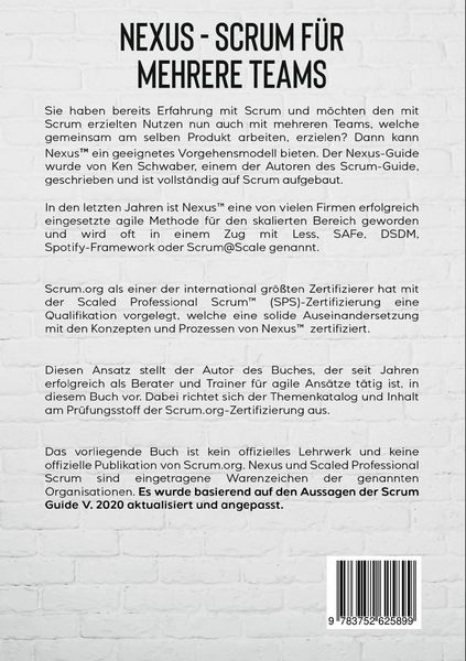 Produktbild: Nexus - Scrum f&uuml;r mehrere Teams (Aktualisiert f&uuml;r Scrum Guide V. 2020)