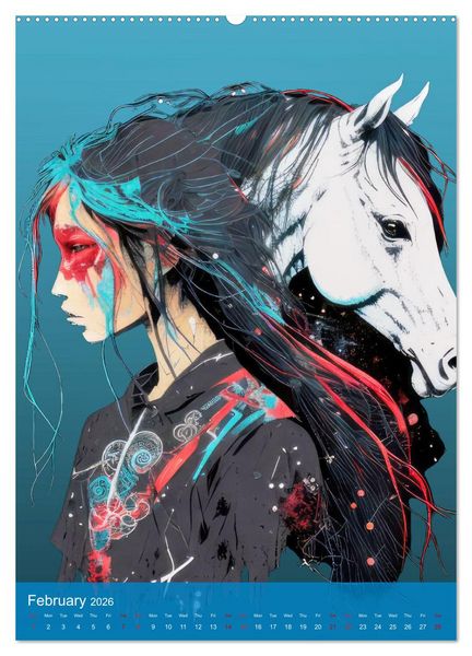 Produktbild: Native American Art (Wall Calendar 2026 DIN A2 portrait), CALVENDO 12 Month Wall Calendar