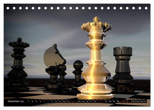 Produktbild: SCHACH - Spiel der K&ouml;nige (Tischkalender 2026 DIN A5 quer), CALVENDO Monatskalender