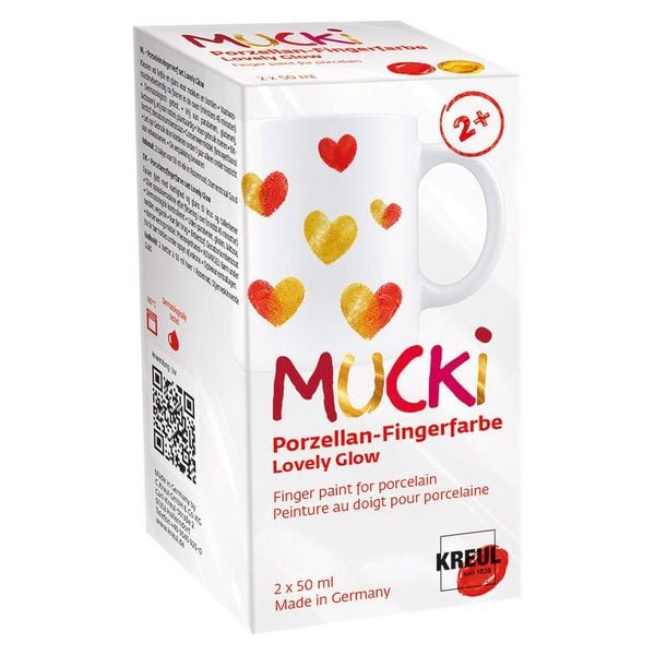 Produktbild: MUCKI Porzellan-Fingerfarbe Set Lovely Glow 2 x 50 ml