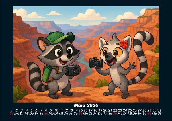 Produktbild: Rocco & Lulu - Reise durch die USA 2026 Fotokalender DIN A5
