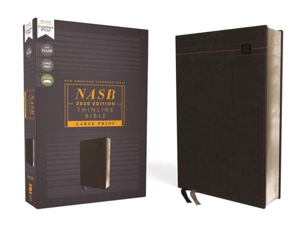 Produktbild: Nasb, Thinline Bible, Large Print, Leathersoft, Black, Red Letter Edition, 2020 Text, Comfort Print