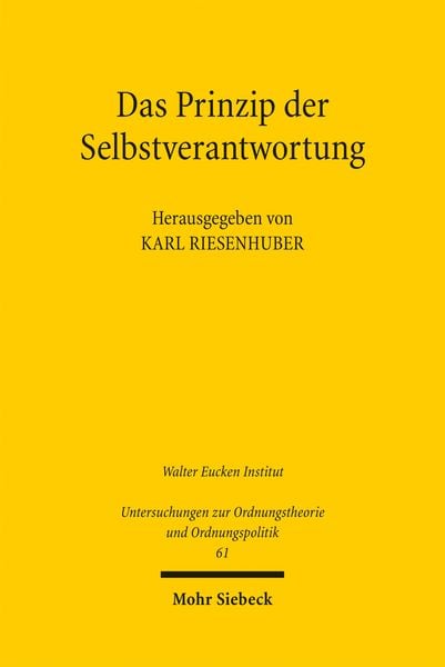 Produktbild: Das Prinzip der Selbstverantwortung