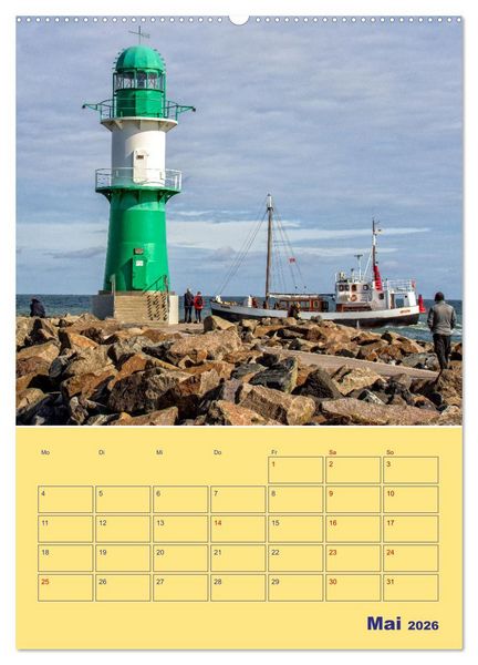 Produktbild: Sehnsuchtsort Warnem&uuml;nde (Wandkalender 2026 DIN A2 hoch), CALVENDO Monatskalender
