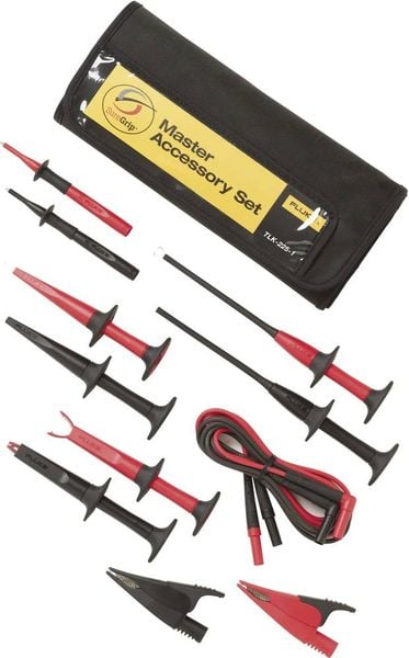 Fluke TLK-225-1 Sicherheits-Messleitungs-Set Lamellenstecker 4 mm Lamellenstecker 4 mm 1.50 m Schwarz, Rot 1 St.