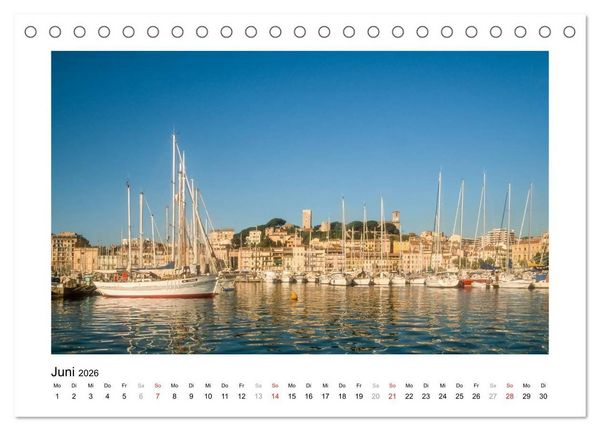 Produktbild: Cote d'Azur - Im Licht der blauen K&uuml;ste (Tischkalender 2026 DIN A5 quer), CALVENDO Monatskalender