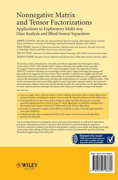 Produktbild: Nonnegative Matrix and Tensor Factorizations