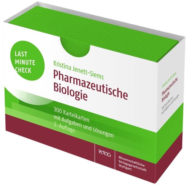 Last Minute Check - Pharmazeutische Biologie, Gebundene Ausgabe von Kristina Jenett-Siems, Wissenschaftliche Verlagsgesellschaft, 978-3-8047-3987-1