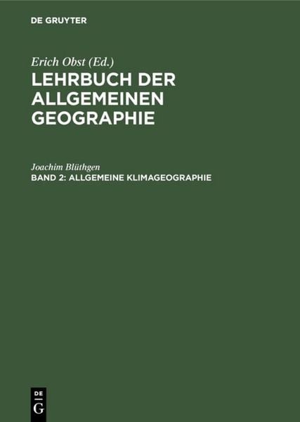 Produktbild: Allgemeine Klimageographie