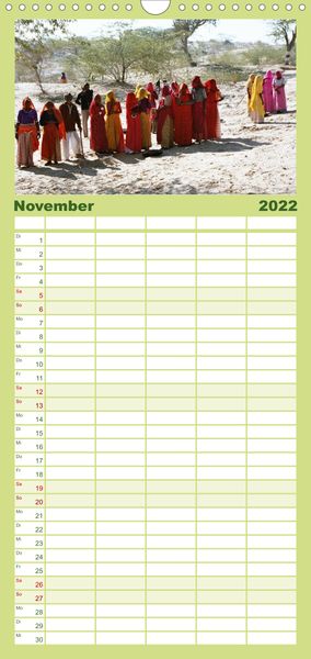 Produktbild: Familienplaner Alltagsleben in Indien (Wandkalender 2022 , 21 cm x 45 cm, hoch)