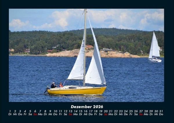 Produktbild: Segelboote 2026 Fotokalender DIN A4