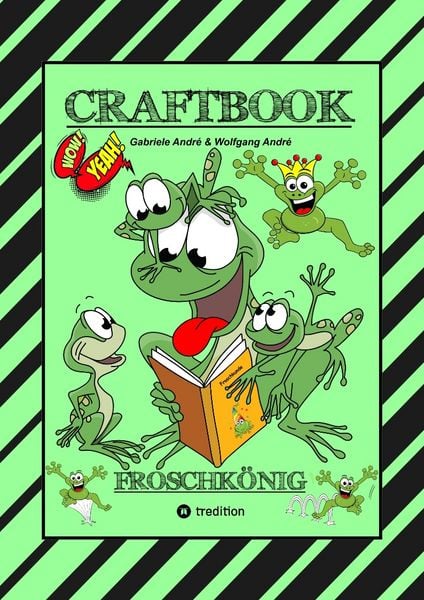 Produktbild: CRAFTBOOK - 120 BLATT MIT LUSTIGEN MOTIVEN - WISSENSWERTES - FROG JUMPING GAME - KNIFFLIGE R&Auml;TSEL UND AUFGABEN - STORYTELLING - ZEICHNEN