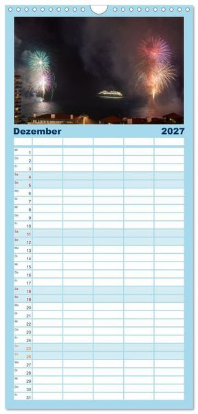 Produktbild: Familienplaner 2027 - Hochseeschiffe mit 5 Spalten (Wandkalender, 21 x 45 cm) CALVENDO