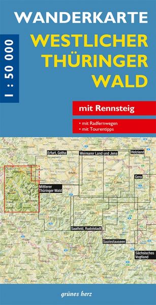 Produktbild: Wanderkarte Westlicher Th&uuml;ringer Wald