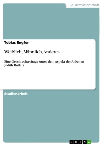 Produktbild: Weiblich, M&auml;nnlich, Anderes