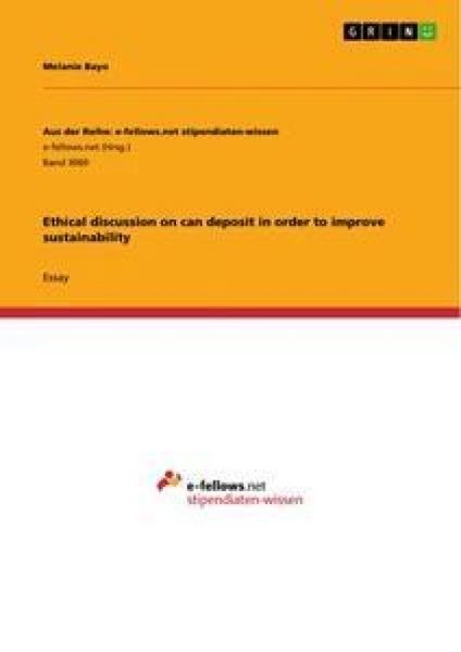 Produktbild: Ethical discussion on can deposit in order to improve sustainability