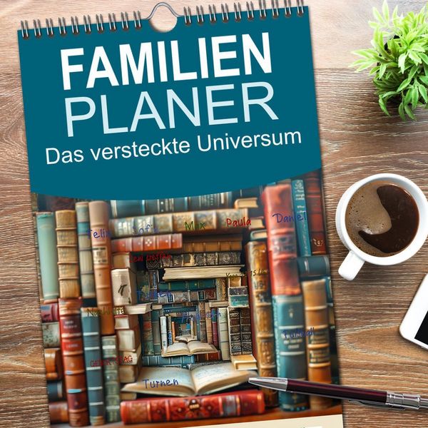 Produktbild: Familienplaner 2026 - Das versteckte Universum mit 5 Spalten (Wandkalender, 21 x 45 cm) CALVENDO
