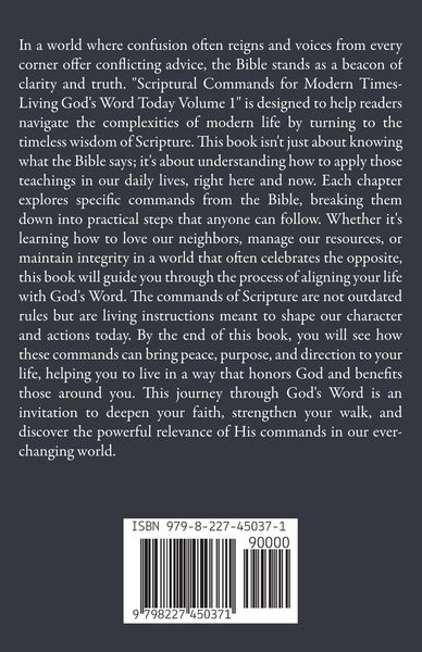 Produktbild: Scriptural Commands for Modern Times Living God's Word Today Volume 1