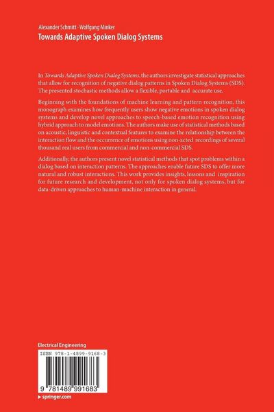 Produktbild: Towards Adaptive Spoken Dialog Systems