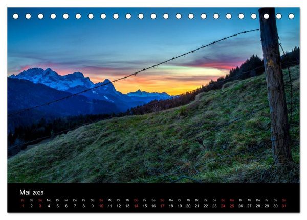 Produktbild: Licht &uuml;ber oberbayrischen Bergen und Seen (Tischkalender 2026 DIN A5 quer), CALVENDO Monatskalender