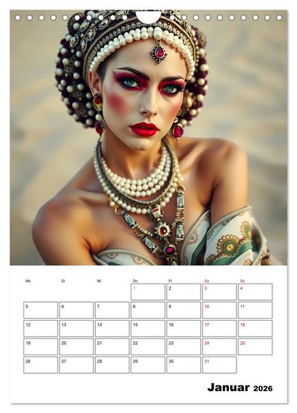 Produktbild: W&uuml;stenk&ouml;niginnen (Wandkalender 2026 DIN A4 hoch), CALVENDO Monatskalender