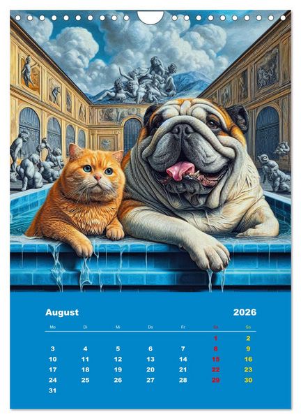 Produktbild: Abenteuer mit Micki und Bullig! (Wandkalender 2026 DIN A4 hoch), CALVENDO Monatskalender