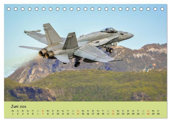 Produktbild: Luft&uuml;berlegenheit - Kampfjets in Aktion (Tischkalender 2026 DIN A5 quer), CALVENDO Monatskalender