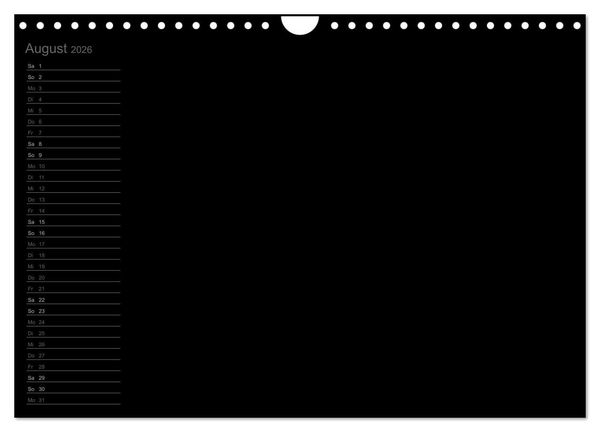 Produktbild: Bastel-Geburtstagskalender schwarz / Geburtstagskalender (Wandkalender 2026 DIN A4 quer), CALVENDO Monatskalender