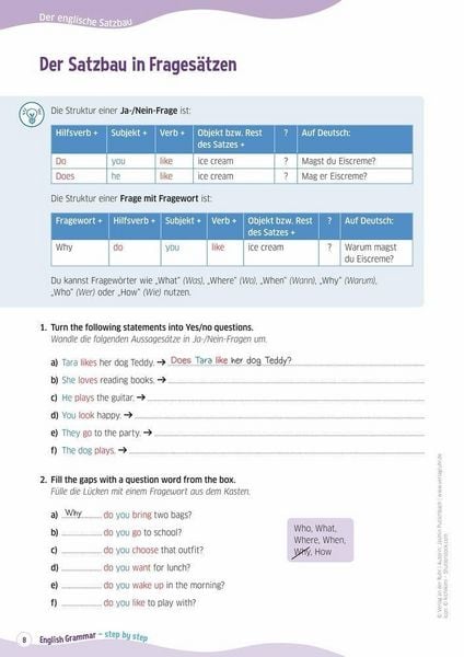 Produktbild: English Grammar &ndash; step by step