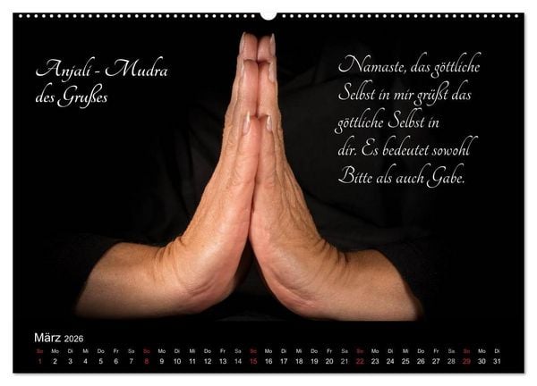 Produktbild: Mudras / 2026 (hochwertiger Premium Wandkalender 2026 DIN A2 quer), Kunstdruck in Hochglanz