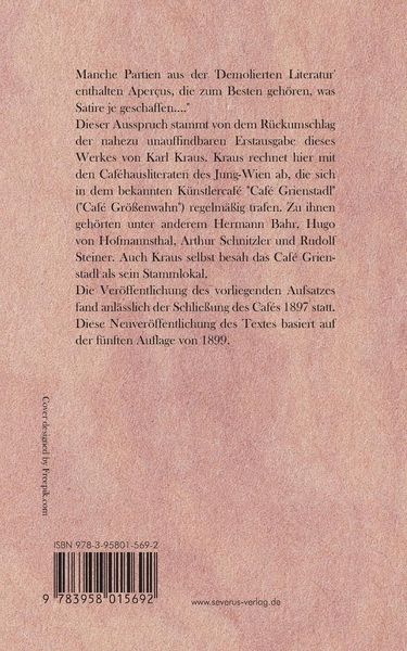 Produktbild: Die demolirte Litteratur / Die demolierte Literatur