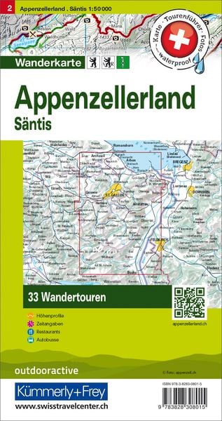 Produktbild: Hallwag Touren-Wanderkarte 2 Appenzellerland