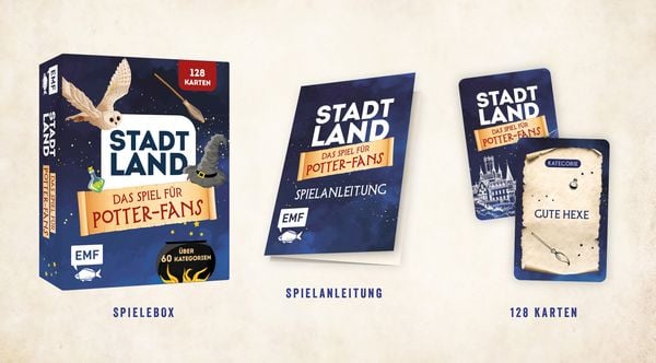 Kartenspiel: Stadt, Land, ... Das inoffizielle Spiel für Harry Potter-Fans mit 128 Karten