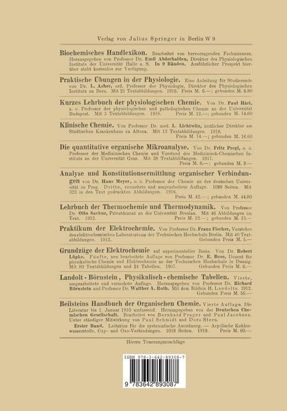 Produktbild: Die Physikalisch-Chemischen Grundlagen der Biologie