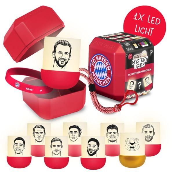 Produktbild: Eggys Mystery Lights x FCB Akku Nachtlicht Sammelbox mit praktischem Anh&auml;nger