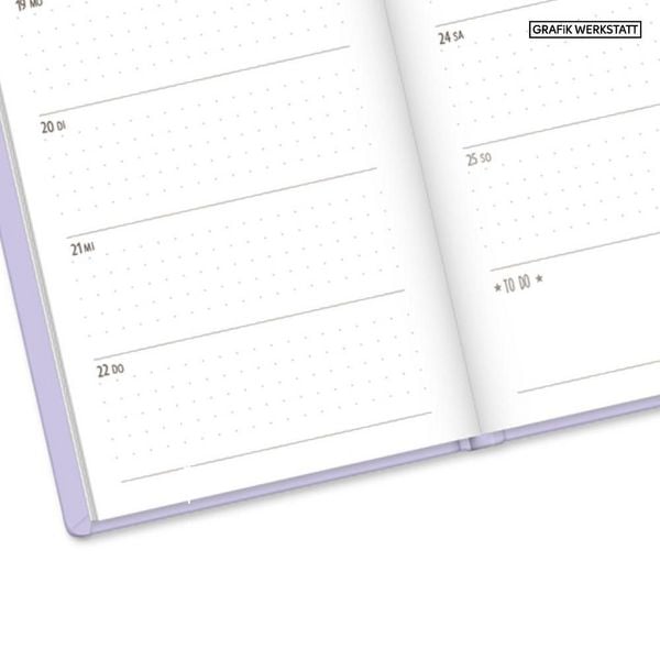Produktbild: Terminplaner Lederlook 2027 Lavender