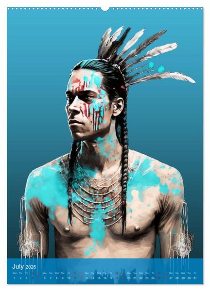 Produktbild: Native American Art (Wall Calendar 2026 DIN A2 portrait), CALVENDO 12 Month Wall Calendar
