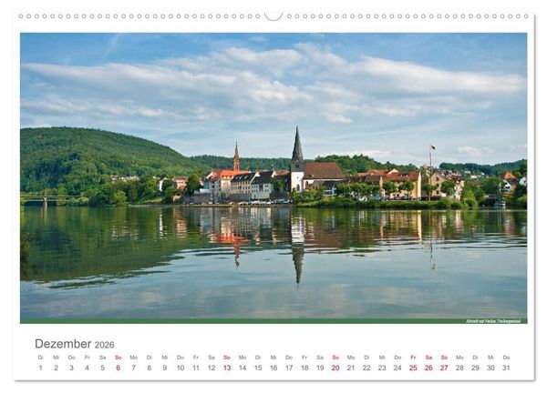 Produktbild: Der Neckar - Unterwegs in Deutschland (Wandkalender 2026 DIN A2 quer), CALVENDO Monatskalender