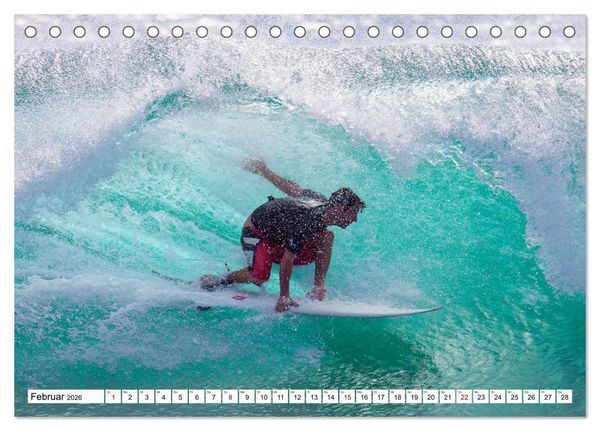 Produktbild: Spektakul&auml;res Wellen- und Windsurfen (Tischkalender 2026 DIN A5 quer), CALVENDO Monatskalender