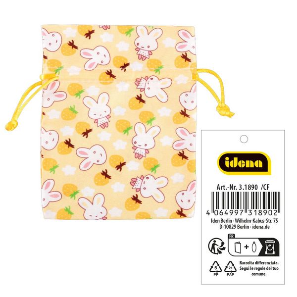 Produktbild: Idena Stoffs&auml;ckchen Ostern gelb/Hase 10x13cm