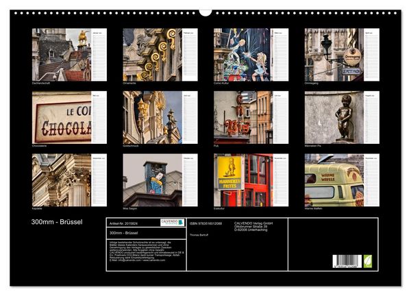 Produktbild: 300mm - Br&uuml;ssel (Wandkalender 2026 DIN A2 quer), CALVENDO Monatskalender