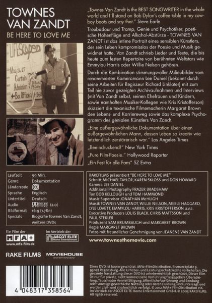 Produktbild: Townes van Zandt - Be Here To Love Me (OmU)