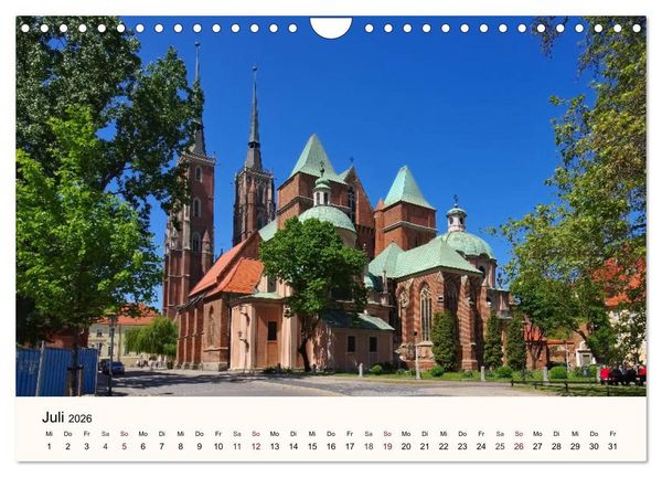Produktbild: Die Dominsel - Historisches Zentrum der Stadt Breslau (Wandkalender 2026 DIN A4 quer), CALVENDO Monatskalender