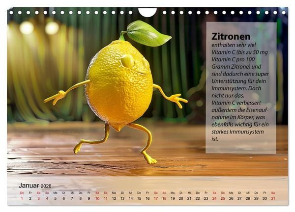 Produktbild: Tanzende Fr&uuml;chtchen (Wandkalender 2026 DIN A4 quer), CALVENDO Monatskalender
