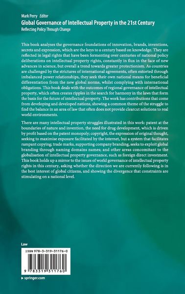 Produktbild: Global Governance of Intellectual Property in the 21st Century